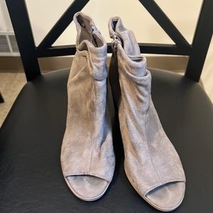 Open toe booties